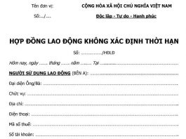 Hợp đồng lao động không xác định thời hạn