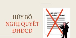 Hủy bỏ nghị quyết của Đại hội đồng cổ đông