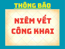 thông báo niêm yết công khai